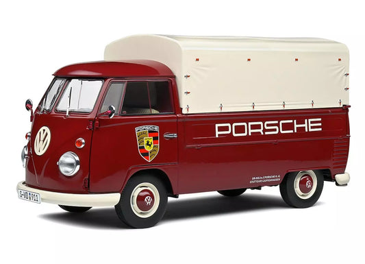 1/18 1950 Volkswagen T1 Pick Up Porsche Service Red/White