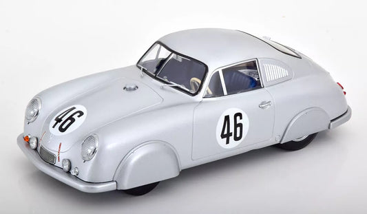 1/18 1951 Porsche 356 SL #46 Class Winner 24h Lemans Veuillet Mouche Silver