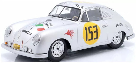 1/18 1953 Porsche 356 SL #153 Carrera Panamericana Contreras/Alfonso Silver