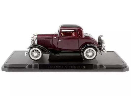 1932 Ford 3-Window Coupe *Road Signature* Burgundy 1:18 Lucky Diecast