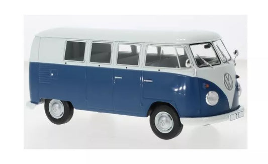 VW T1 White/Blue 1960 1:24 WhiteBox