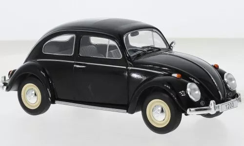 VW Beetle 1200 Black 1960 1:24 WhiteBox