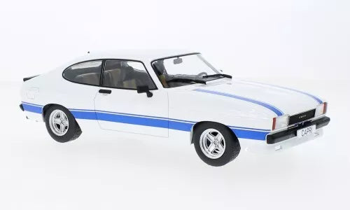 Ford Capri MK II X-Pack White/Blue 1975 1:18 MCG